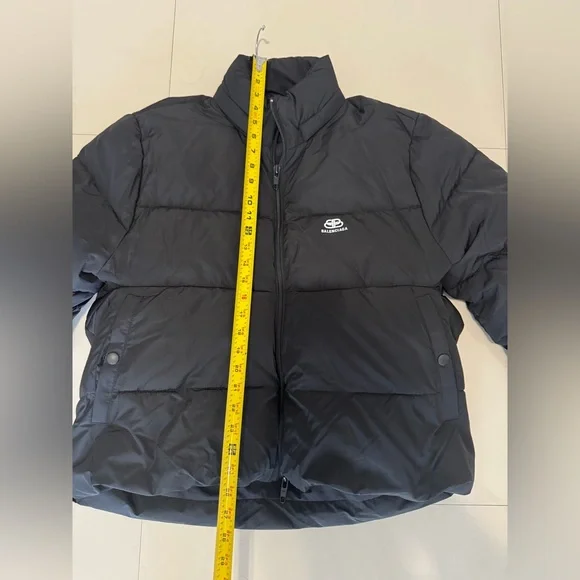 Balenciaga Logo Puffer Jacket Black Size 46 / US Medium Brand New w/ Tags - Picture 7 of 8